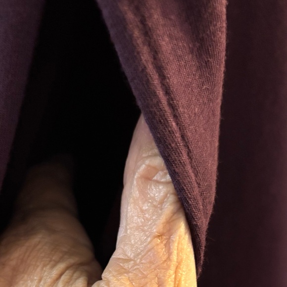 eShakti Midi Eggplant colored Dress with Floral Embroidery 18W - Picture 5 of 6